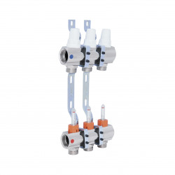 Колектор Icma 1" 3 виходи, з витратомірами №K013 Колектор Icma 1" 3 виходи, з витратомірами №K013