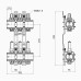 Колектор Icma 1" 3 виходи, з витратомірами №K013 Колектор Icma 1" 3 виходи, з витратомірами №K013