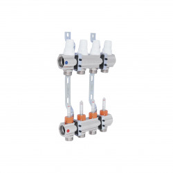 Колектор Icma 1" 4 виходи, з витратомірами №K013 Колектор Icma 1" 4 виходи, з витратомірами №K013