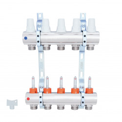 Колектор Icma 1" 5 виходів, з витратомірами №K013 Колектор Icma 1" 5 виходів, з витратомірами №K013