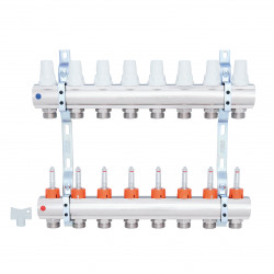 Колектор Icma 1" 8 виходів, з витратомірами №K013 Колектор Icma 1" 8 виходів, з витратомірами №K013