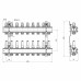 Колектор Icma 1" 9 виходів, з витратомірами №K013 Колектор Icma 1" 9 виходів, з витратомірами №K013
