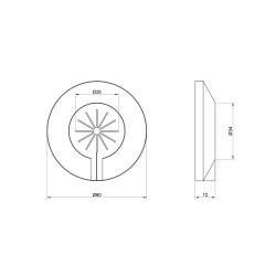 Розетка декоративна Icma хромування №108 Розетка декоративна Icma хромування №108