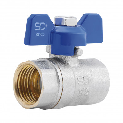 Кран кульовий SD Plus 1\2" ВР для води (метелик) SD602W15 Кран кульовий SD Plus 1\2" ВР для води (метелик) SD602W15