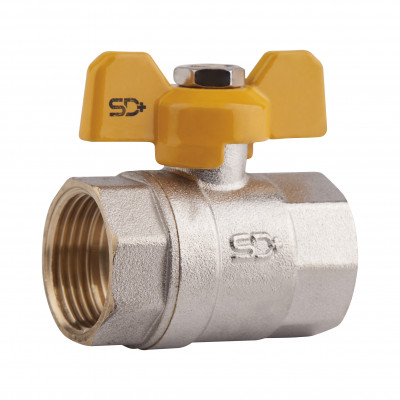 Кран кульовий SD Plus 1\2" ВР для газу (метелик) SD602G15