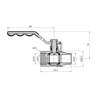 Кран кульовий SD Plus 3\4" ВЗ для газу (важіль) SD605G20