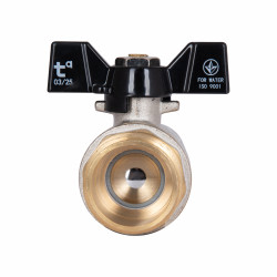 Кран кульовий SD Plus 1" ВЗ для води (метелик) SD607W25 Кран кульовий SD Plus 1" ВЗ для води (метелик) SD607W25