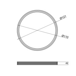 Резинка ущільнювальна TA Sewage 110 Резинка ущільнювальна TA Sewage 110