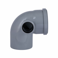 Коліно каналізаційне з відводом TA Sewage 50х110х110, 90° (в ліво)