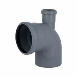 Коліно каналізаційне з відводом TA Sewage 50х110х110, 90° (вгору)