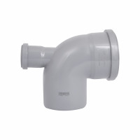 Коліно каналізаційне з відводом TA Sewage 50х110х110, 90° (назад) Коліно каналізаційне з відводом TA Sewage 50х110х110, 90° (назад)