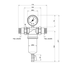 Самопромивний фільтр Icma 1" №751 Самопромивний фільтр Icma 1" №751