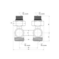 Вентиль двотрубний Icma 1\2" №897 Вентиль двотрубний Icma 1\2" №897