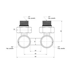 Вентиль двотрубний Icma 1\2" №884