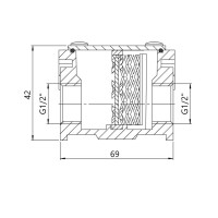 Фільтр алюмінієвий SD Plus 1/2" SD121G15