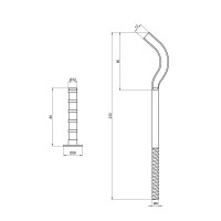 Кріплення на алюмінієвий радіатор 9 * 230