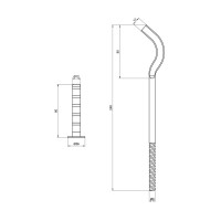 Кріплення на чавунні радіатори 10 * 250мм