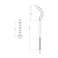 Кріплення на чавунні радіатори 10 * 250мм