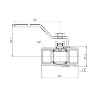 Кран кульовий SD Forte 2" ВР для газа (ручка) SF600G50 Кран кульовий SD Forte 2" ВР для газа (ручка) SF600G50
