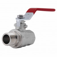 Кран кульовий 1/2" внутрішня * 1/2" зовнішня (для води) важіль Forte