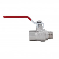 Кран кульовий 1/2" внутрішня * 1/2" зовнішня (для води) важіль Forte