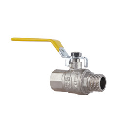 Кран кульовий 1/2" внутрішня * 1/2 зовнішня (для газу) важіль