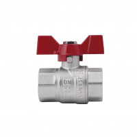 Кран кульовий 3/4" внутрішня * 3/4" внутрішня (для води) метелик Forte Кран кульовий 3/4" внутрішня * 3/4" внутрішня (для води) метелик Forte