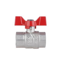 Кран кульовий 3/4" внутрішня * 3/4" внутрішня (для води) метелик Forte Кран кульовий 3/4" внутрішня * 3/4" внутрішня (для води) метелик Forte