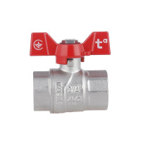 Кран кульовий 3/4" внутрішня * 3/4" внутрішня (для води) метелик Forte Кран кульовий 3/4" внутрішня * 3/4" внутрішня (для води) метелик Forte