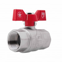 Кран кульовий 1" внутрішня * 1" внутрішня (для води) метелик Forte