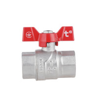 Кран кульовий 1" внутрішня * 1" внутрішня (для води) метелик Forte