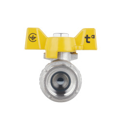 Кран кульовий 1/2" внутрішня * 1/2" внутрішня (для газу) метелик Forte