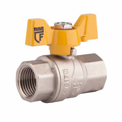 Кран кульовий 1" внутрішня * 1" внутрішня (для газу) метелик