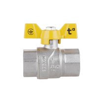 Кран кульовий 1" внутрішня * 1" внутрішня (для газу) метелик Кран кульовий 1" внутрішня * 1" внутрішня (для газу) метелик