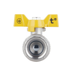 Кран кульовий 1" внутрішня * 1" внутрішня (для газу) метелик