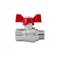 Кран кульовий 1/2" внутрішня * 1/2" зовнішня (для води) метелик Forte