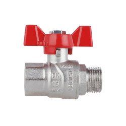 Кран кульовий 1/2" внутрішня * 1/2" зовнішня (для води) метелик Forte