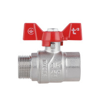 Кран кульовий 3/4" внутрішня * 3/4" зовнішня (для води) метелик Forte