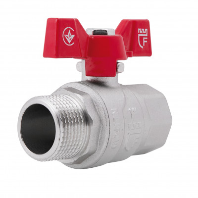 Кран кульовий 1" внутріішня * 1" зовнішня (для води) метелик