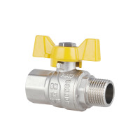 Кран кульовий 1/2" внутрішня * 1/2 зовнішня (для газу) метелик