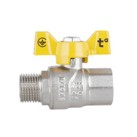 Кран кульовий 1/2" внутрішня * 1/2 зовнішня (для газу) метелик