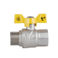 Кран кульовий 1" внутрішня * 1" зовнішня (для газу) метелик