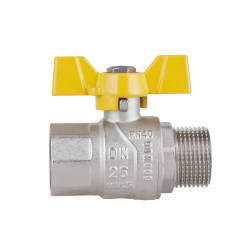 Кран кульовий 1" внутрішня * 1" зовнішня (для газу) метелик