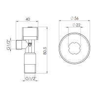 Кран приладовий кульовий SD Forte 1\2" SF340W1515