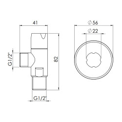 Кран приладовий SD Forte 1\2" ручка "коло" SF342W1515 Кран приладовий SD Forte 1\2" ручка "коло" SF342W1515