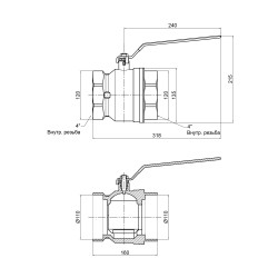 Кран кульовий SD Plus 4" ВР для води (важіль) SD600W100 Кран кульовий SD Plus 4" ВР для води (важіль) SD600W100