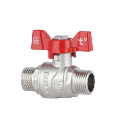 Кран кульовий 1/2" зовнішня * 1/2" зовнішня (для води) метелик Forte Кран кульовий 1/2" зовнішня * 1/2" зовнішня (для води) метелик Forte