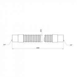 Шланг злив Thermo Alliance Standart для пральної машини 250 см SD096W250 Шланг злив Thermo Alliance Standart для пральної машини 250 см SD096W250