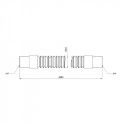 Шланг злив Thermo Alliance Standart для пральної машини 400 см SD096W400 Шланг злив Thermo Alliance Standart для пральної машини 400 см SD096W400