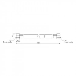 Шланг для газу Thermo Alliance Standart чорний 1/2" ВВ 500 см SD91G500